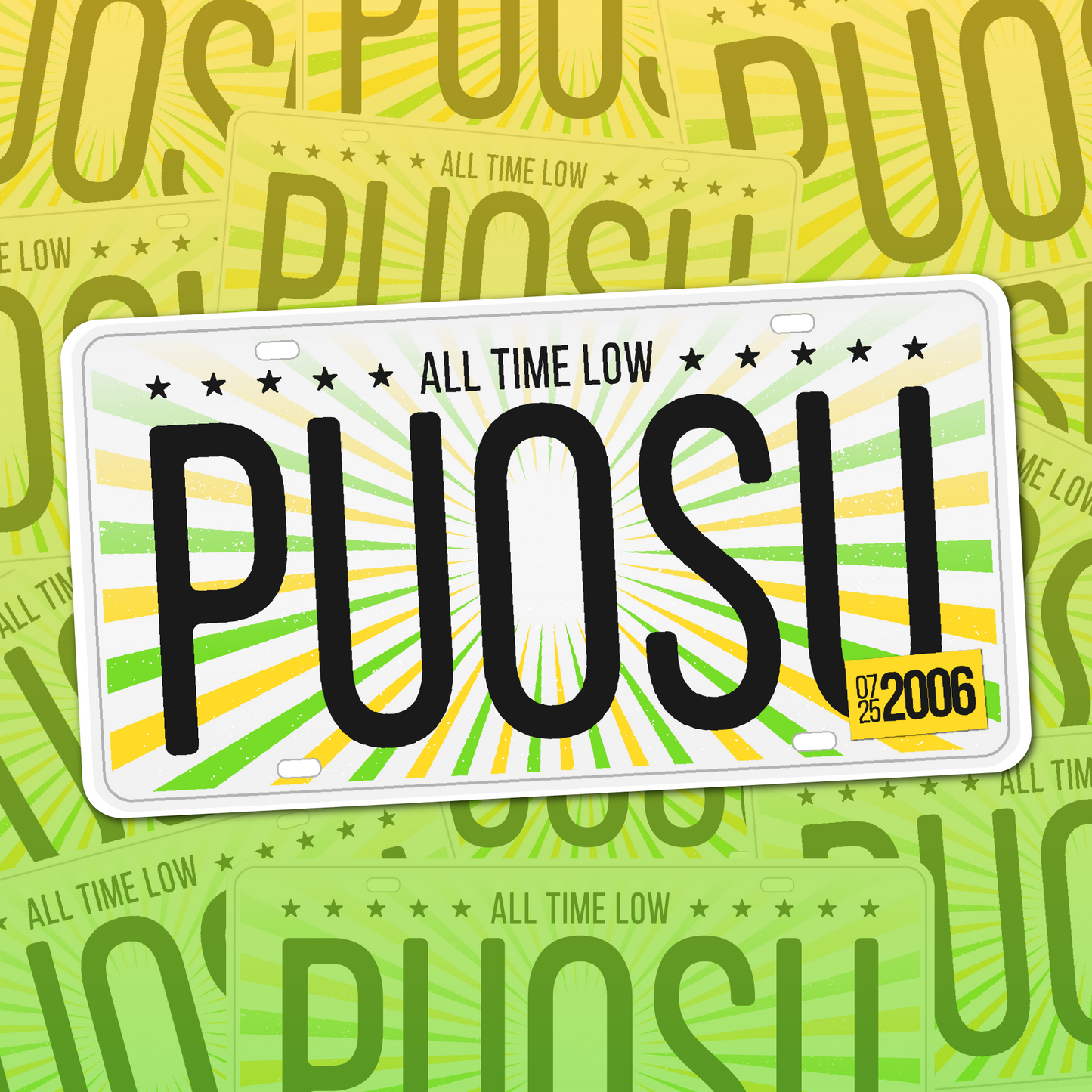 PUOSU License Plate - Sticker