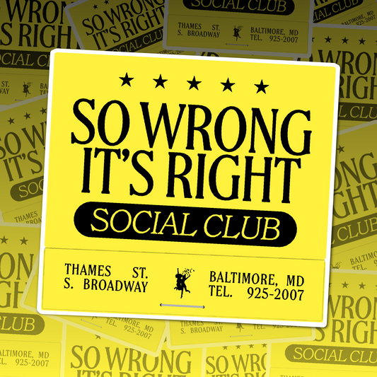 SWIR Social Club Matchbook - Sticker